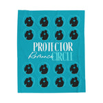 Protector Romance Circle Teal Velveteen Plush Blanket