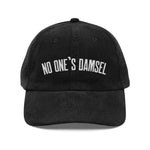 "No One's Damsel" Embroidered Corduroy Cap