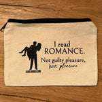 "I read romance" canvas pouch
