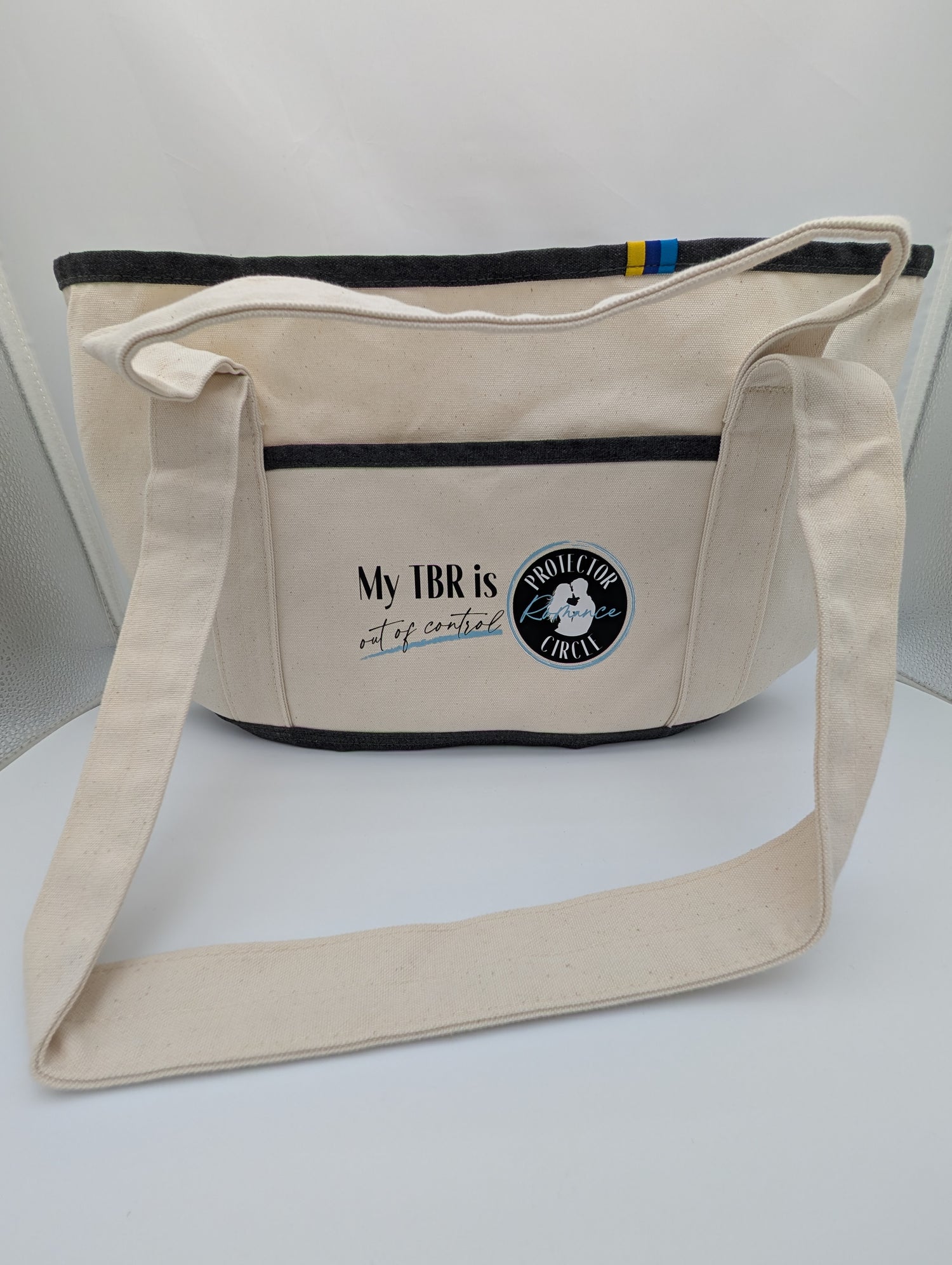 "My TBR is Out of Control" Protector Romance Circle Tote Bag