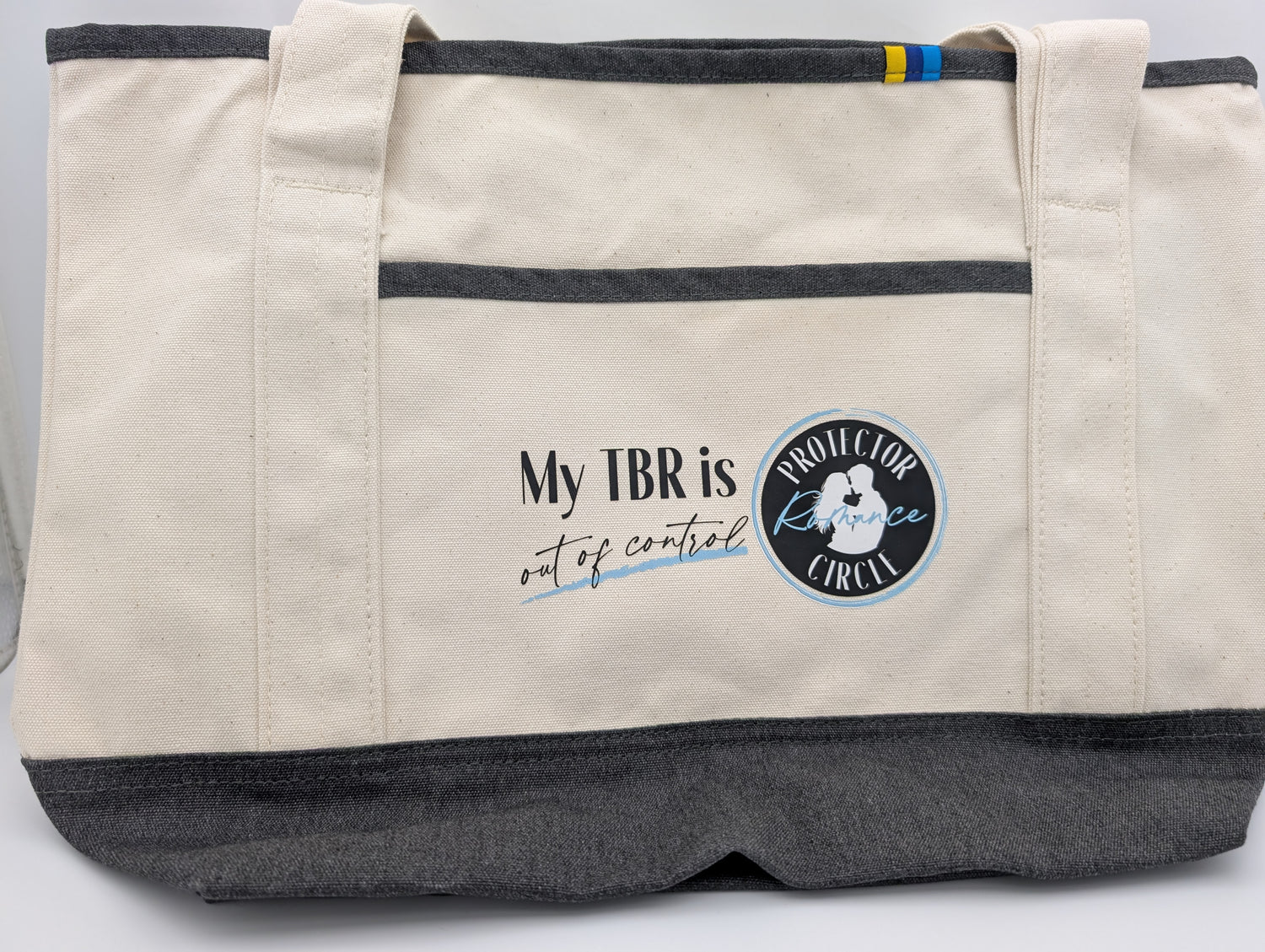 "My TBR is Out of Control" Protector Romance Circle Tote Bag