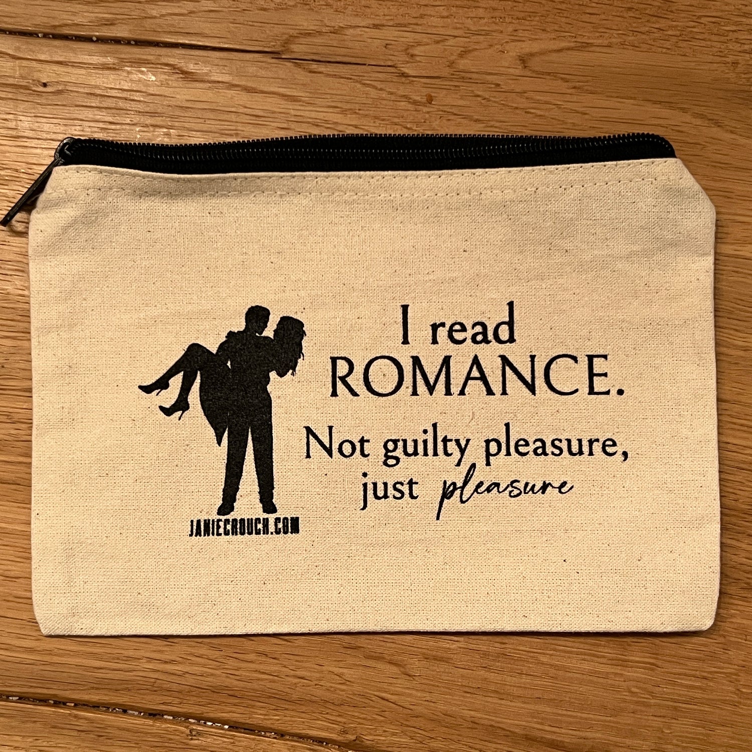 "I read romance" canvas pouch
